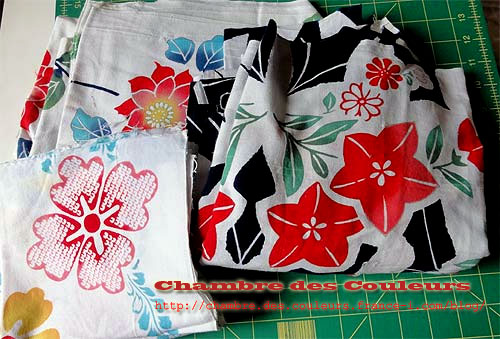 DSCOO126  Yukata - Quilt recyclant des tissus destinés aux kimonos d’été