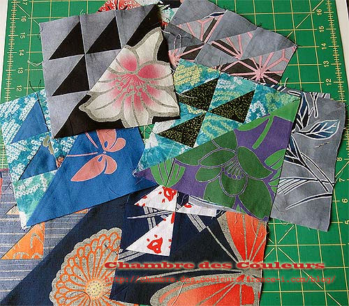 DSCOO129  Yukata - Quilt recyclant des tissus destinés aux kimonos d’été