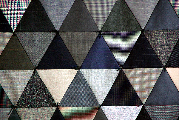 Quilts pour l’hiver – Recyclage de lainages – Quilt de triangles