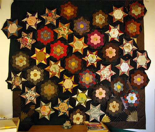 Quilt composé d'hexagones