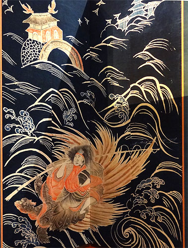 130828_074  Musée Guimet - Exposition "Tsutsugaki" - Textiles indigo du Japon - I -