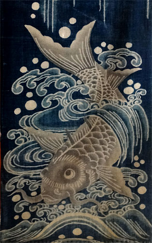 130828_160 Musée Guimet - Exposition "Tsutsugaki" - Textiles indigo du Japon - II -