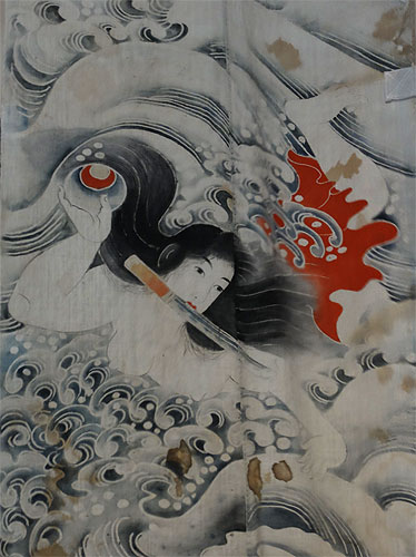 130828_194 Musée Guimet - Exposition "Tsutsugaki" - Textiles indigo du Japon - II -